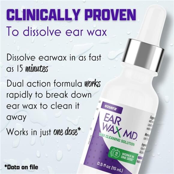 Fast-Acting Ear Wax Removal Drops, 15mL and Rinsing Bulb Kit | Breaks Down - Picture 6 of 7